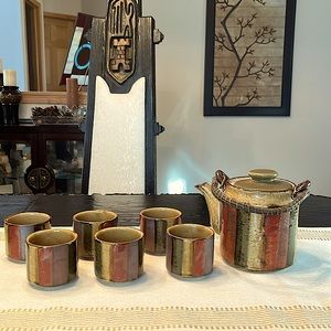 OMC - Otigiri - Vintage Japanese Tea Set - Teapot & 6 Cups